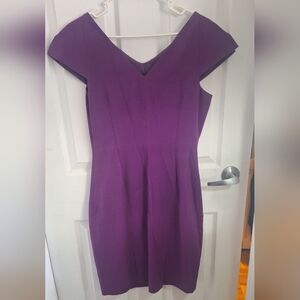 Attitude purple dress